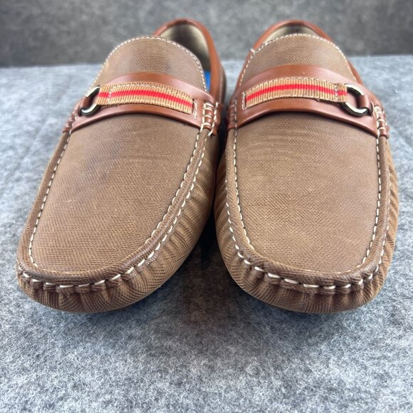 Mens 11 Bruno Marc Brown Driving Loafers Casual Comfy Slip-On Shoes Rubber Soles - Picture 10 of 10